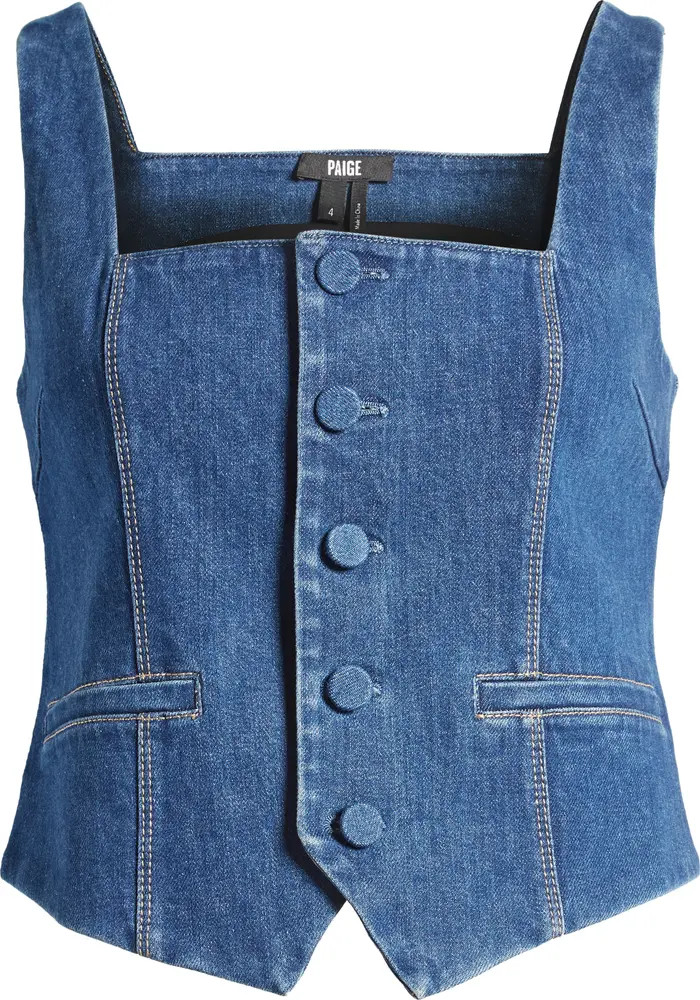 Irene Button Front Denim Top | Nordstrom