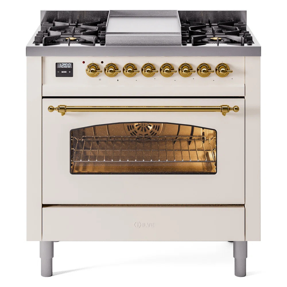ILVE Nostalgie II 36 Dual Fuel Range, knobs | Perigold | Perigold