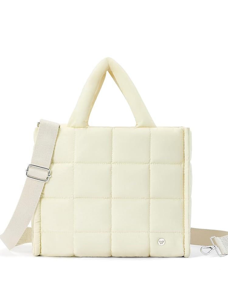 WESTBRONCO Puffer Crossbody Bags for Women Quilted Tote Bag Puffy Weekender Overnight Bag Nylon S... | Amazon (US)