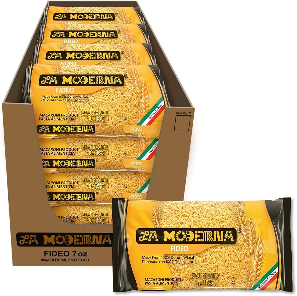 La Moderna Fideo Pasta, Noodles, Durum Wheat, Protein, Fiber, Vitamins, 7 Oz, Pack of 20 | Amazon (US)