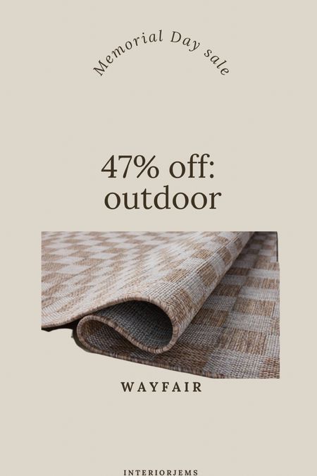 
This outdoor checkered rug is gorgeous. It’s from Amber interiors. It’s also 47% off, outdoor rug from Loloi

#LTKSaleAlert #LTKStyleTip #LTKHome