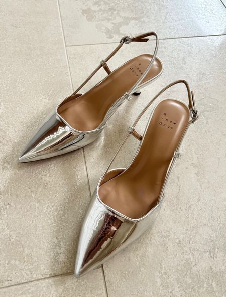 Beautiful silver kitten slingback heels. Next level look with these stunners 

#LTKmidsize #LTKfitness #LTKstyletip