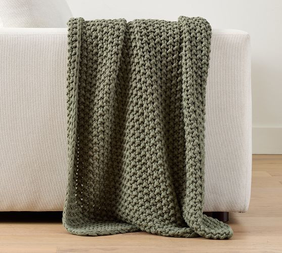 Bayside Seed Stitch Throw | Pottery Barn (US)