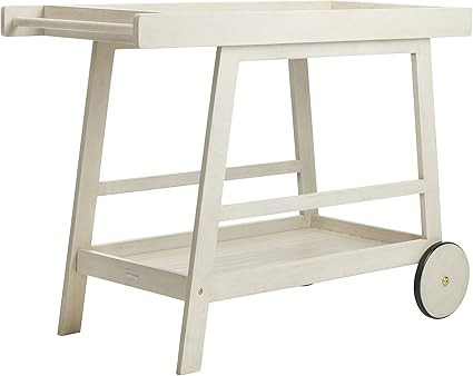 Safavieh PAT7032C Indoor/Outdoor Renzo White Bar Cart | Amazon (US)