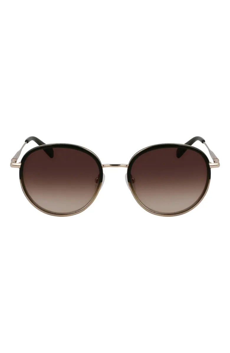 Longchamp Roseau 52mm Gradient Round Sunglasses | Nordstrom | Nordstrom