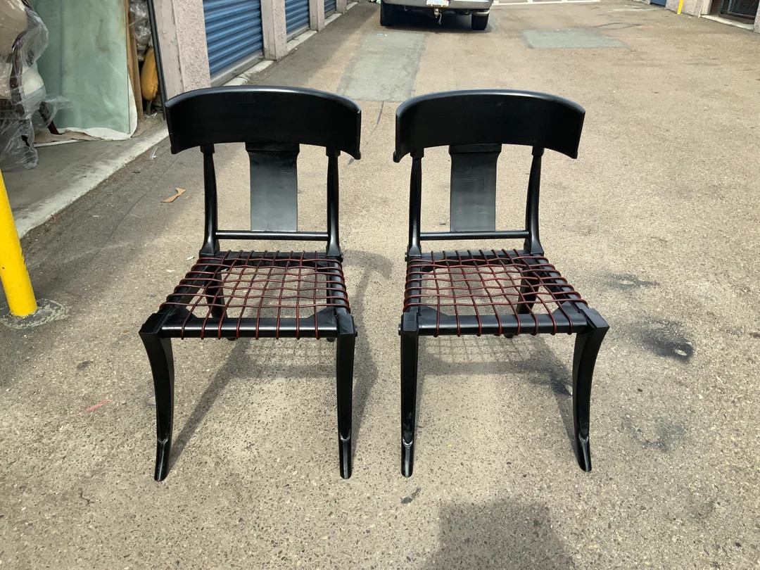 Robsjohn Gibbings Style Klismos Chairs. - Etsy | Etsy (US)