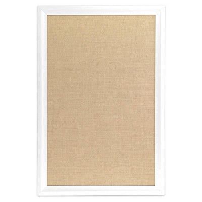 Ubrands White Wood Frame Burlap Bulletin Board - 20" x 30" | Target