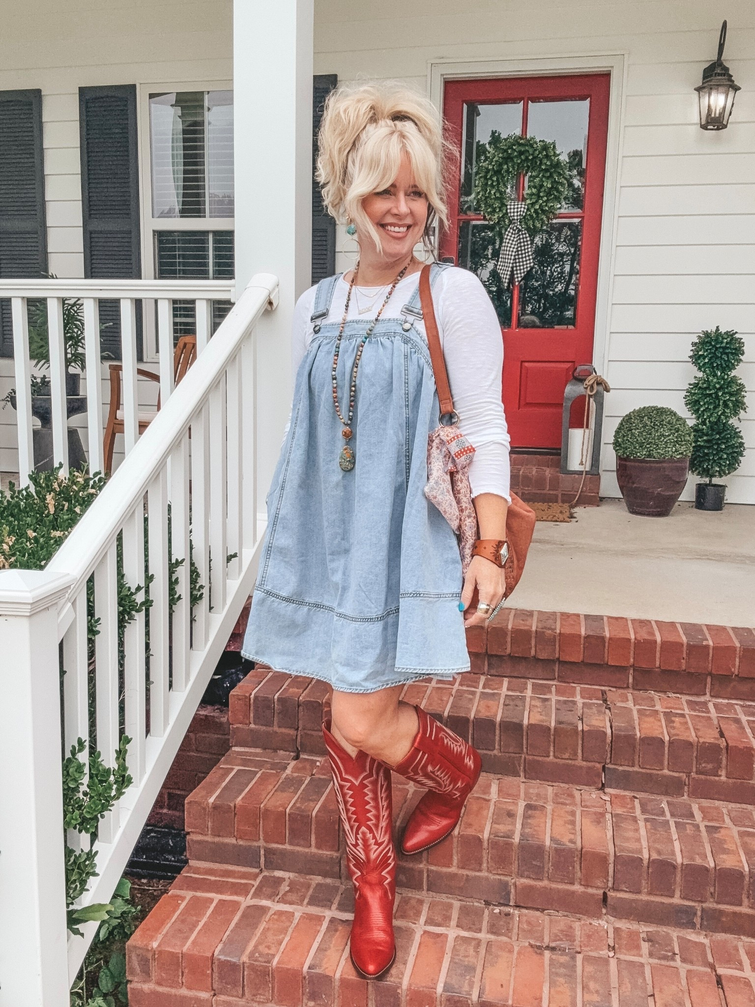 Love this denim overalls dress! 💙
I’m in a medium 


#LTKSaleAlert #LTKootd #LTKOver40