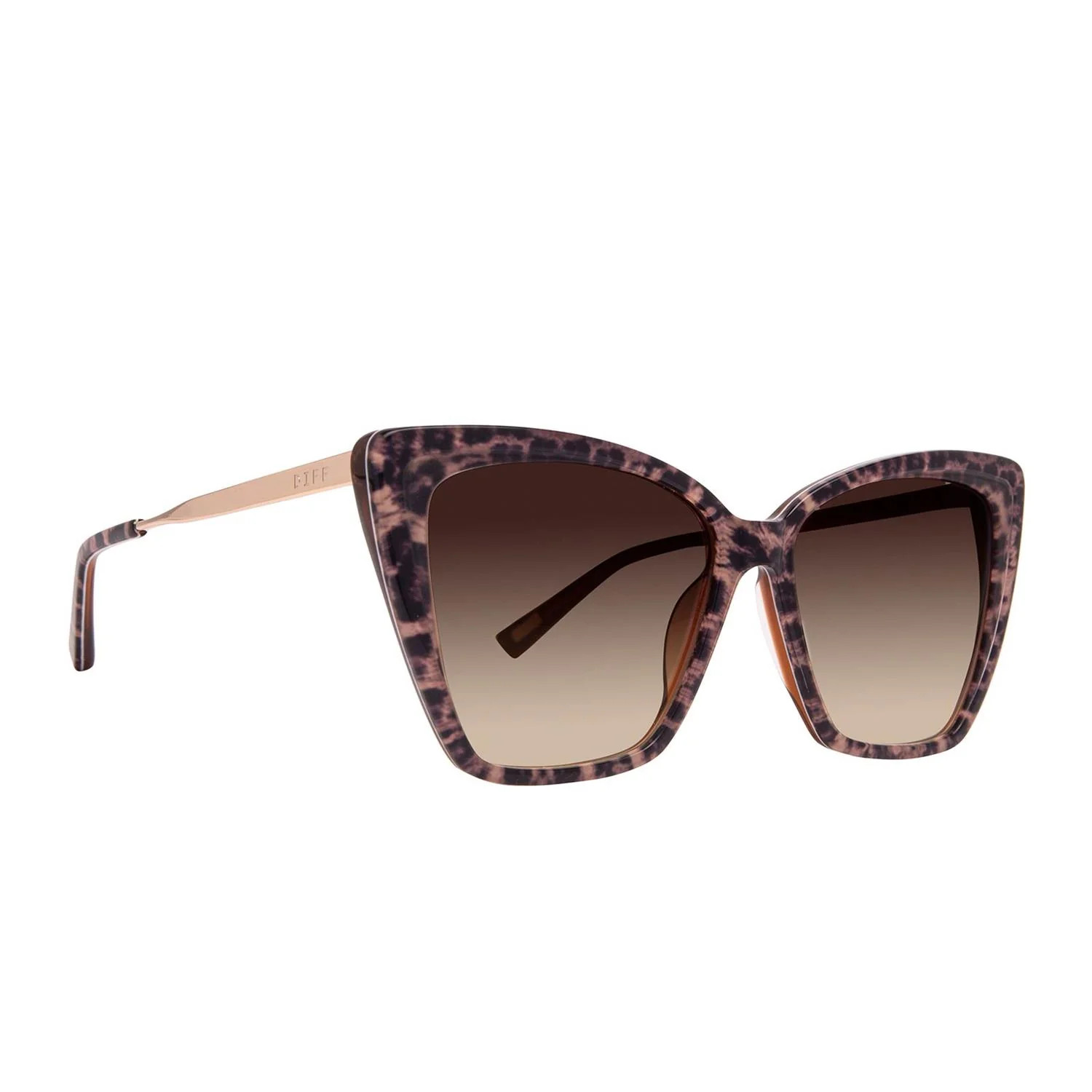 DIFF Eyewear Becky IV Cat Eye Sunglass in Cream Tortoise 56-16-145 Lord & Taylor | Lord & Taylor