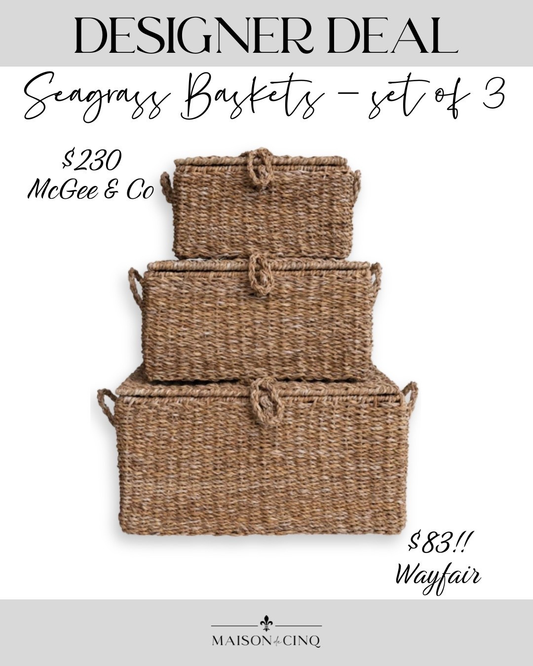 Same EXACT baskets as McGee & Co for a fraction of the price! $83 vs. $230!!!!

Home decor, storage 



#LTKHome