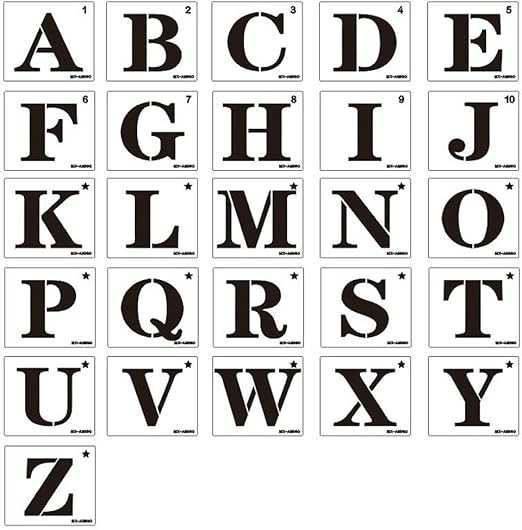 MX-Amigo 7x8 Inch “A-Z”Scrabble Letters Wall Decor, Stencils for Painting Signs Reusable Titl... | Amazon (US)