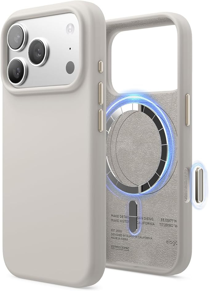 elago for iPhone 17 Pro Case, Premium Magnetic Silicone Case, Compatible with MagSafe, Liquid Sil... | Amazon (US)