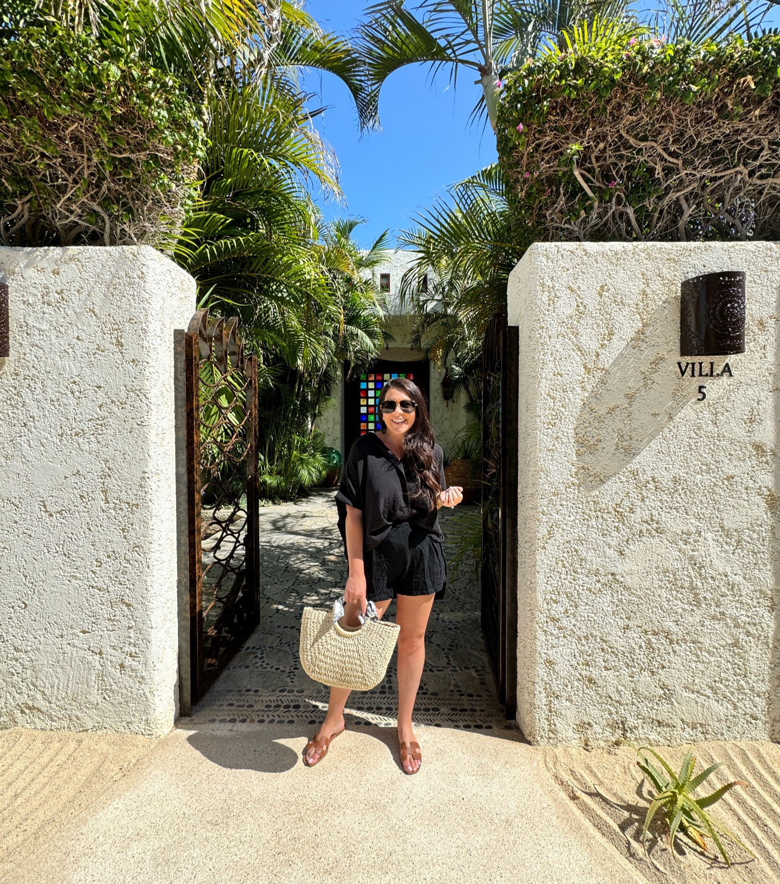 Black short set, perfect for the summer and for trips!! 
*linen shorts come with a different top but mixed with this oversized one!! 

#summeroutfit #traveloutfit #travel #lasventanas #cabotrip #summer 

#LTKSwim #LTKFindsUnder50 #LTKTravel