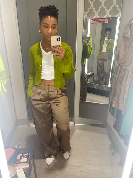 These satin cargo pants are will elevate your casual looks! Pair them with a button up for work or a tee shirt for the weekend. 

#Target #Falloutfits

#LTKFind #LTKSeasonal #LTKSale