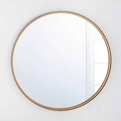 34" Round Decorative Wall Mirror Brass - Threshold™ designed with Studio McGee | Target