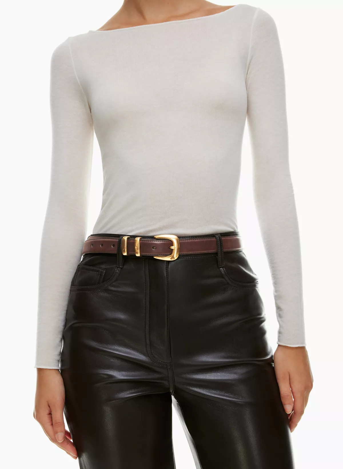 PARK LEATHER BELT | Aritzia