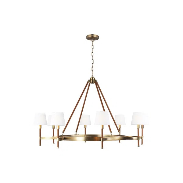 Katie 8 - Light Dimmable Wagon Wheel Chandelier | Wayfair North America