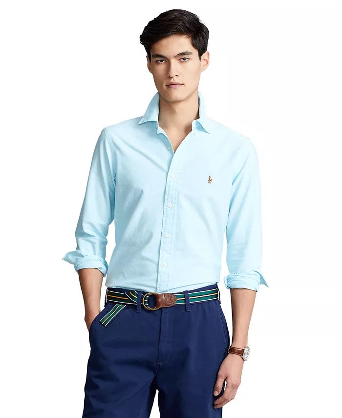 Men's Classic Fit Long Sleeve Oxford Shirt | Macys (US)