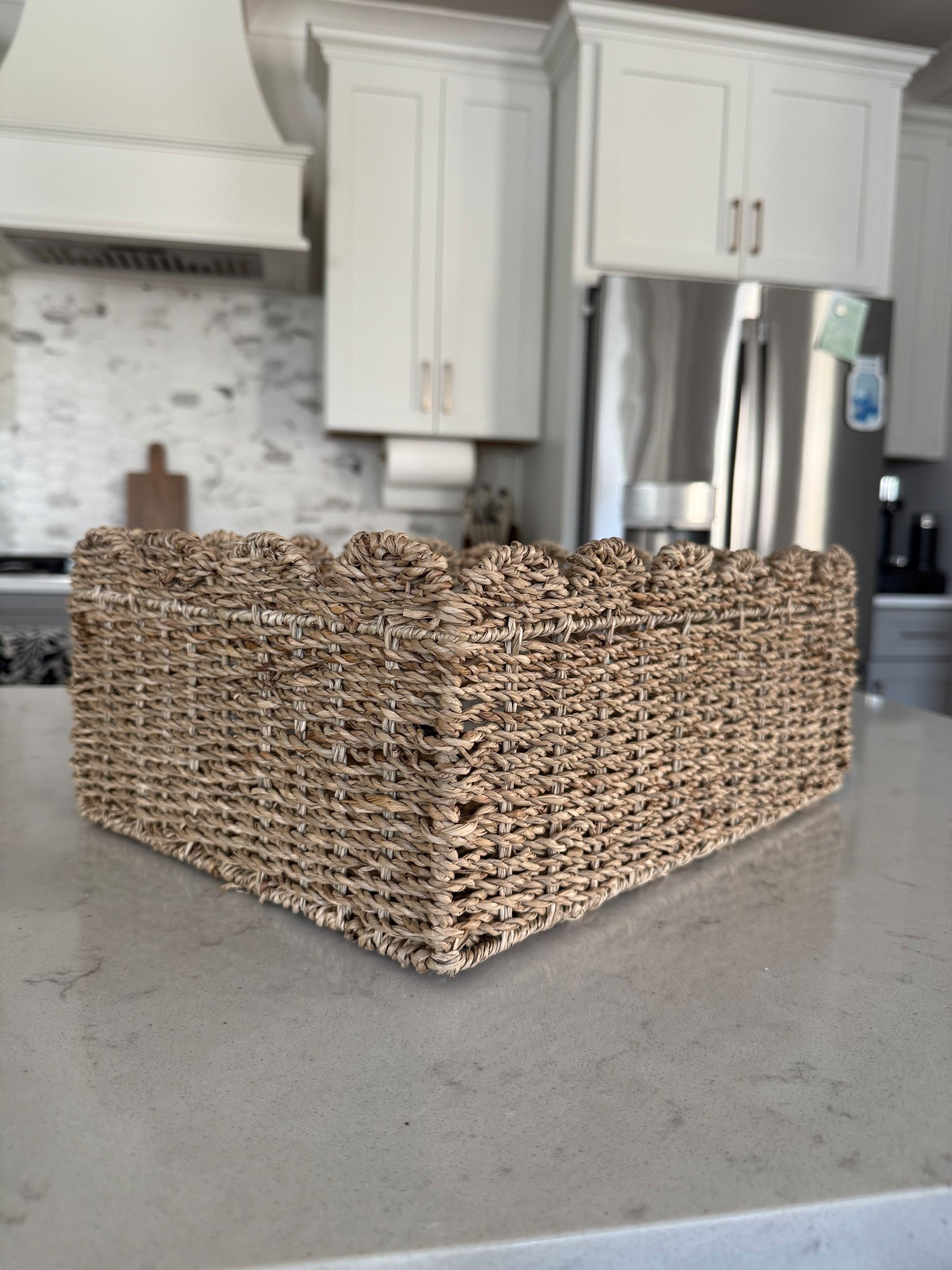 The cutest scalloped Seagrass basket! Great for bathroom or pantry organization 

#LTKHome #LTKSaleAlert