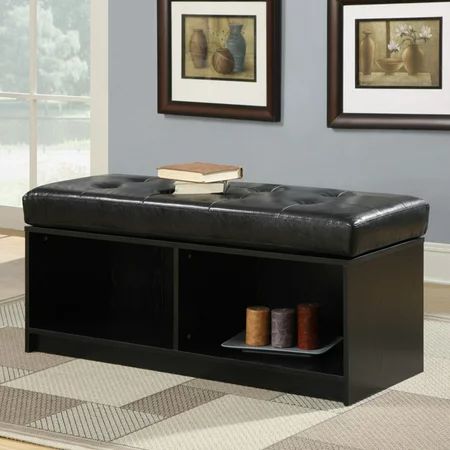 Convenience Concepts Broadmoor Entryway Faux Leather Storage Bench, Multiple Colors | Walmart (US)