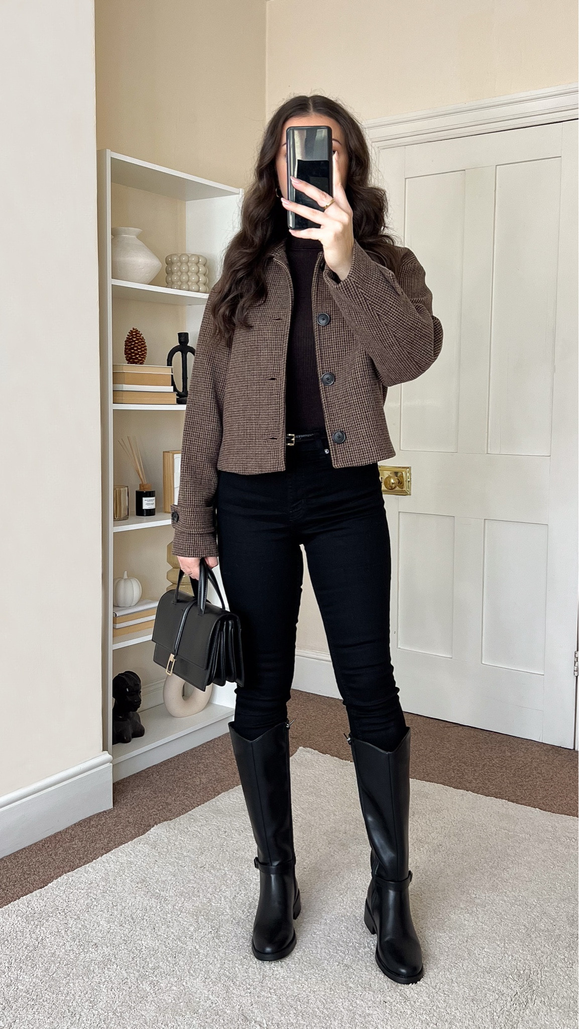 Casual early winter outfit. Roll neck is Uniqlo, wearing size S. Jacket is Mango, wearing size XS. Jeans are H&M, wearing size UK8. Boots are M&S.

#LTKstyletip #LTKCyberWeek #LTKwinter