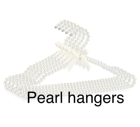 5 Pack Pearl Clothes Hangers, Elegant Bridesmaid Hangers, Closet Coat Storage Organizer Bowknot Standard Wedding Hangers (White)

#LTKWedding #LTKFindsUnder50 #LTKHome