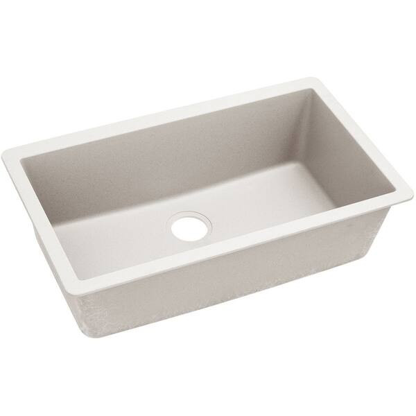 Elkay Quartz Luxe 33" x 18-7/16" x 9-7/16", Single Bowl Undermount Sink, Ricotta - White - Overst... | Bed Bath & Beyond