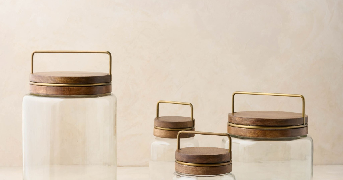 Wood with Antique Brass Canister | Magnolia