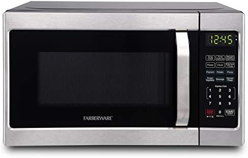 Farberware Classic FMO07AHTBKJ 0.7 Cu. Ft. 700-Watt Microwave Oven with LED Lighting, Brushed Sta... | Amazon (US)