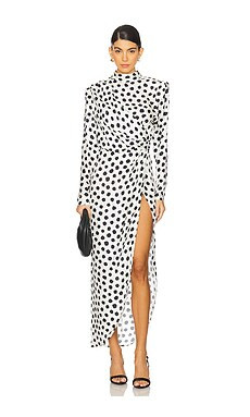 Ronny Kobo Ariane Dress in Ivory & Black from Revolve.com | Revolve Clothing (Global)