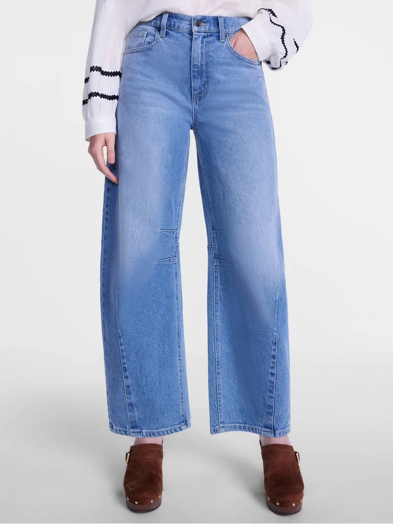 Scenario Women's and Women's Plus High Rise Horseshoe Jeans, 26" Inseam, Sizes 0-28W | Walmart (US)