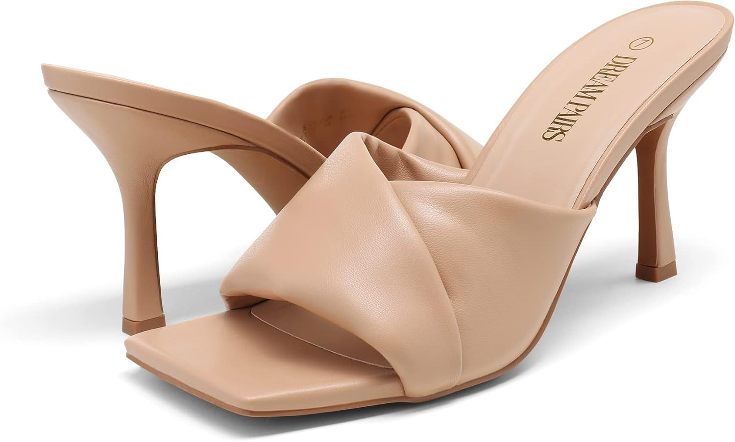 DREAM PAIRS Women’s High Stilettos Heels Mules Open Square Toe Slip On Comfort Sexy Dress Pumps... | Amazon (US)