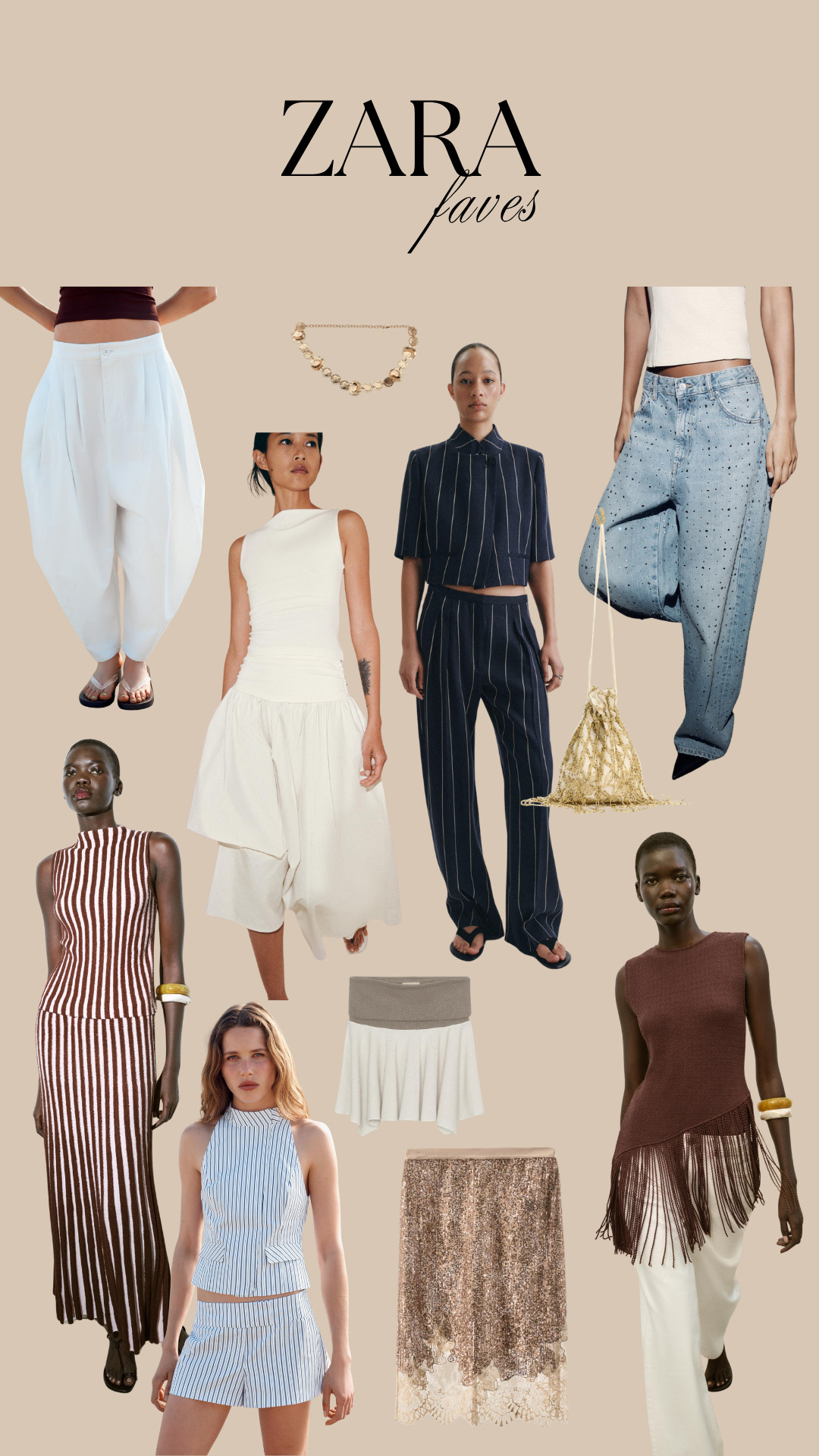 Shop my Current Faves on Zara
Striped Top, Co Ord, Balloon Pants, Spring Colours, Sequins, Spring Outfit Inspo, Night out outfit  

 #LTKuk #LTKeurope #LTKjeans