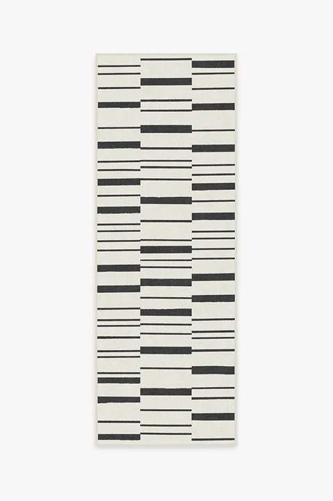 Broken Stripe Black Rug | Ruggable