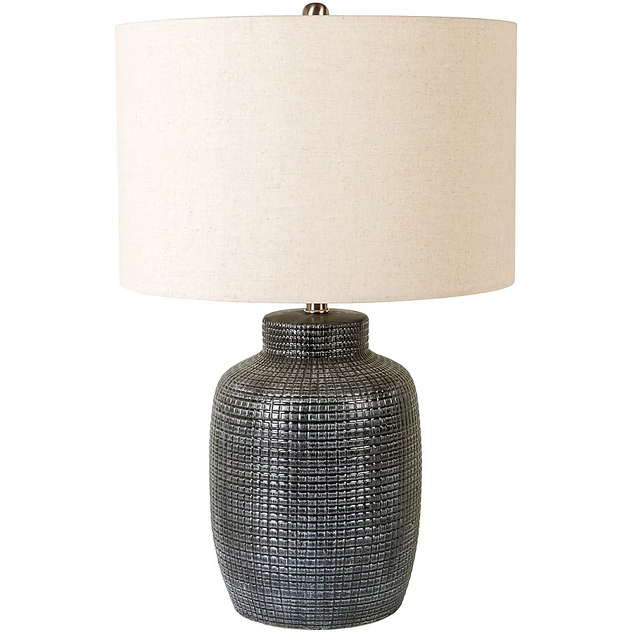 Surya Brie 26-in Black Rotary Socket Table Lamp with Linen Shade (Set of 23) | Lowe's