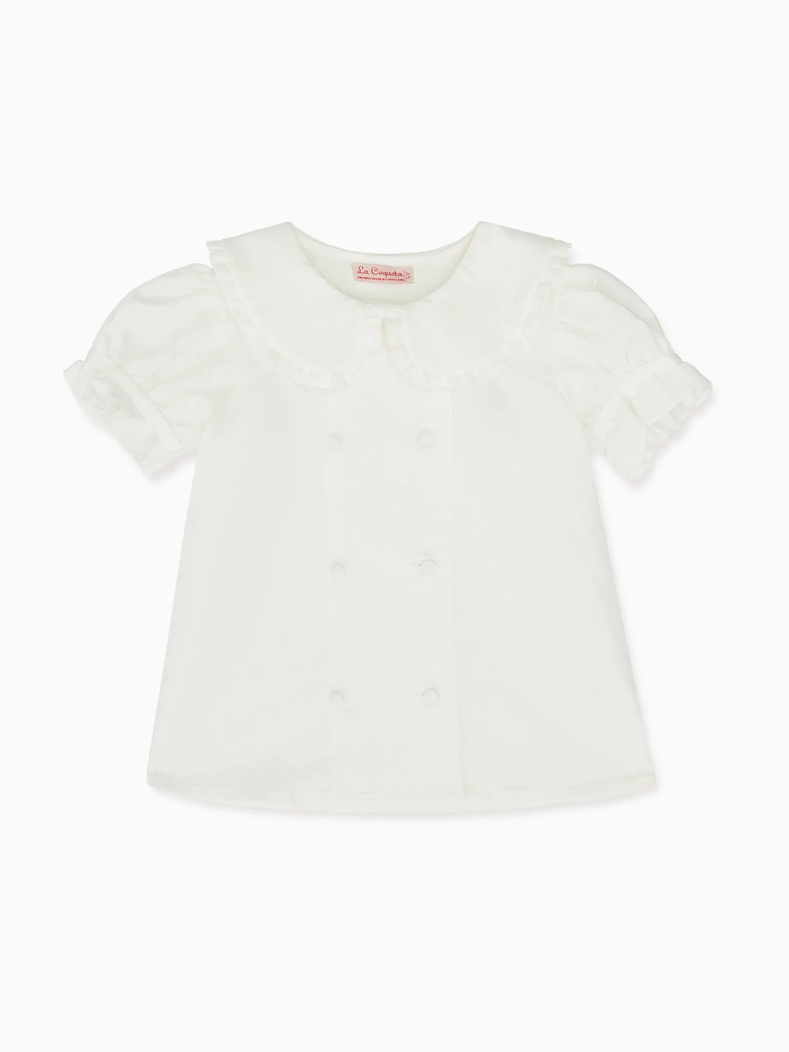 Ivory Petunia Ceremony Girl Shirt | La Coqueta (US)