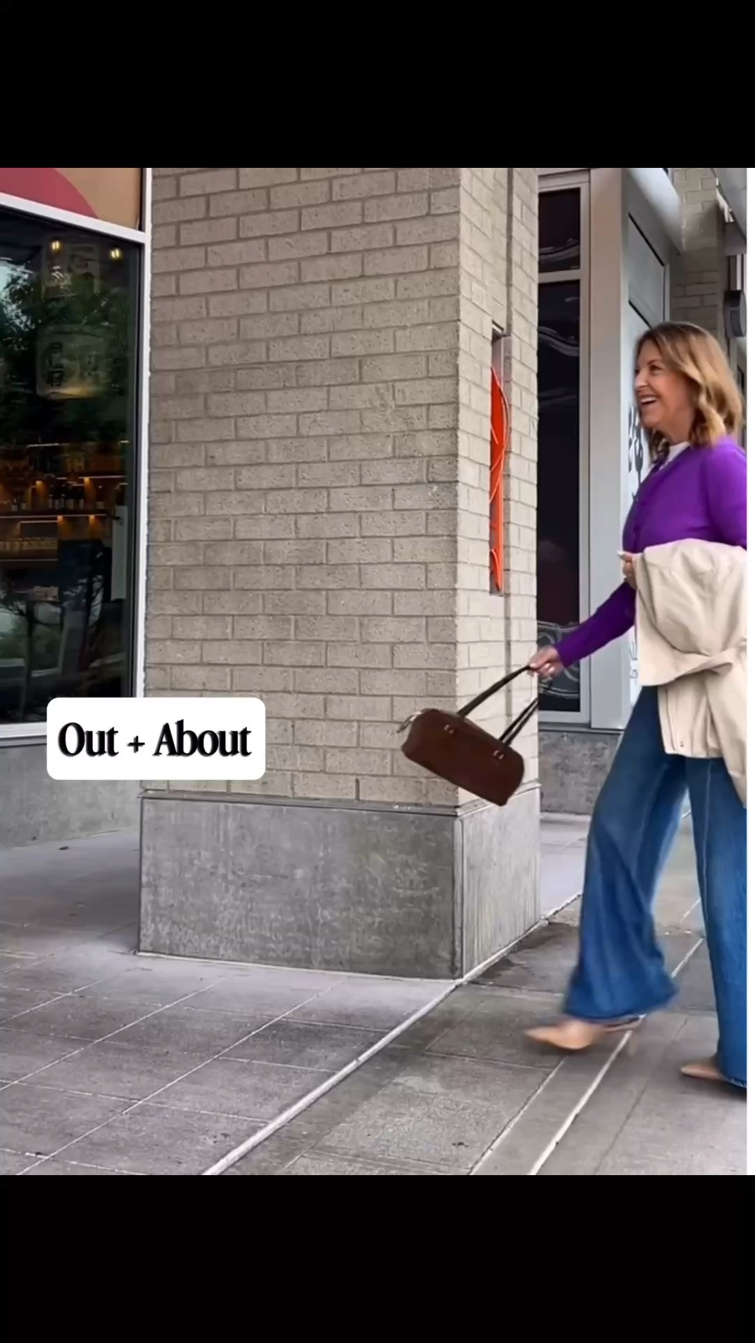 Loving the purple sweater.  It fits tts. Jeans fit tts. Size down for a trimmer fit.

#LTKootd #LTKOver40 #LTKPetite