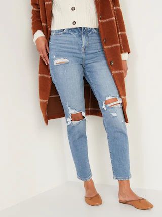 Higher High-Waisted O.G. Straight Ripped Jeans for Women | Old Navy (US)