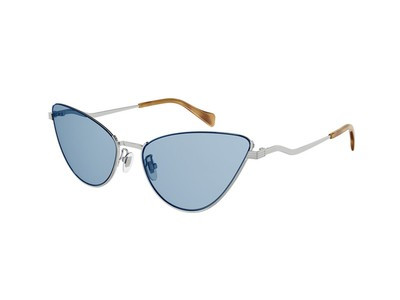 Brand new Gucci Sunglasses GG1006S 004 Silver blue Woman | eBay US