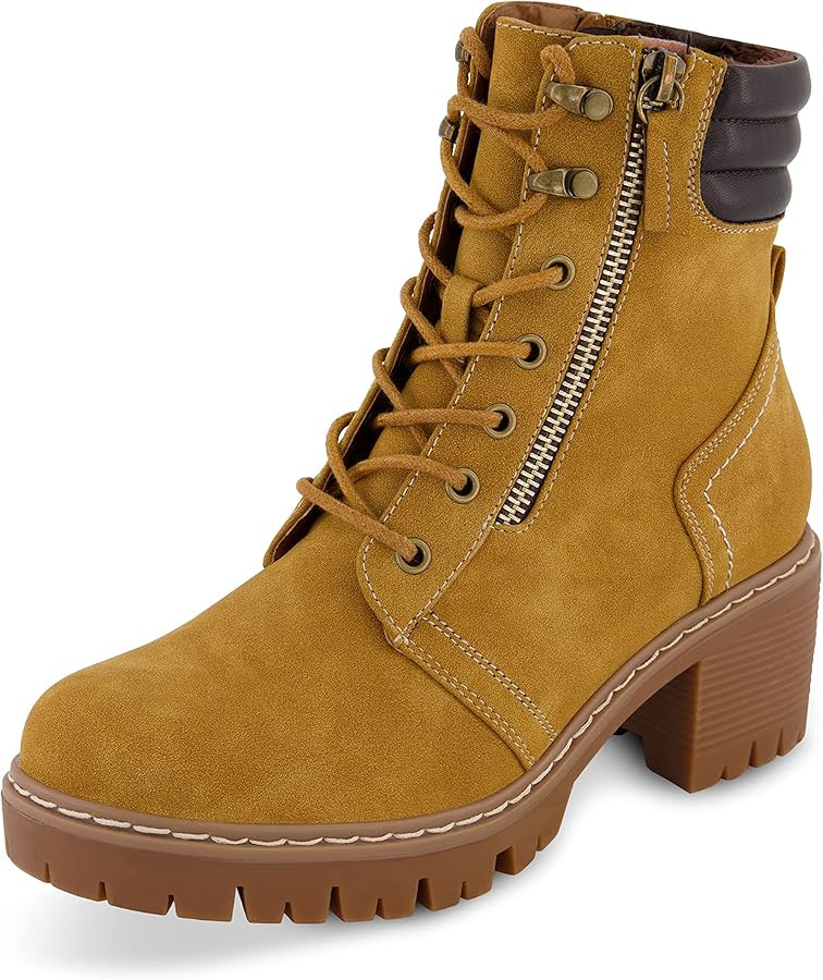 CUSHIONAIRE Women's Ramsey Lace up boot +Memory Foam, Wide Widths Available | Amazon (US)