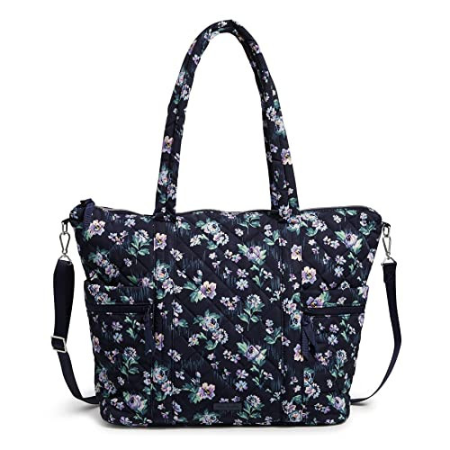 Vera Bradley Women's Performance Twill Large Multi-Strap Tote Bag, Navy Garden, One Size | Amazon (US)