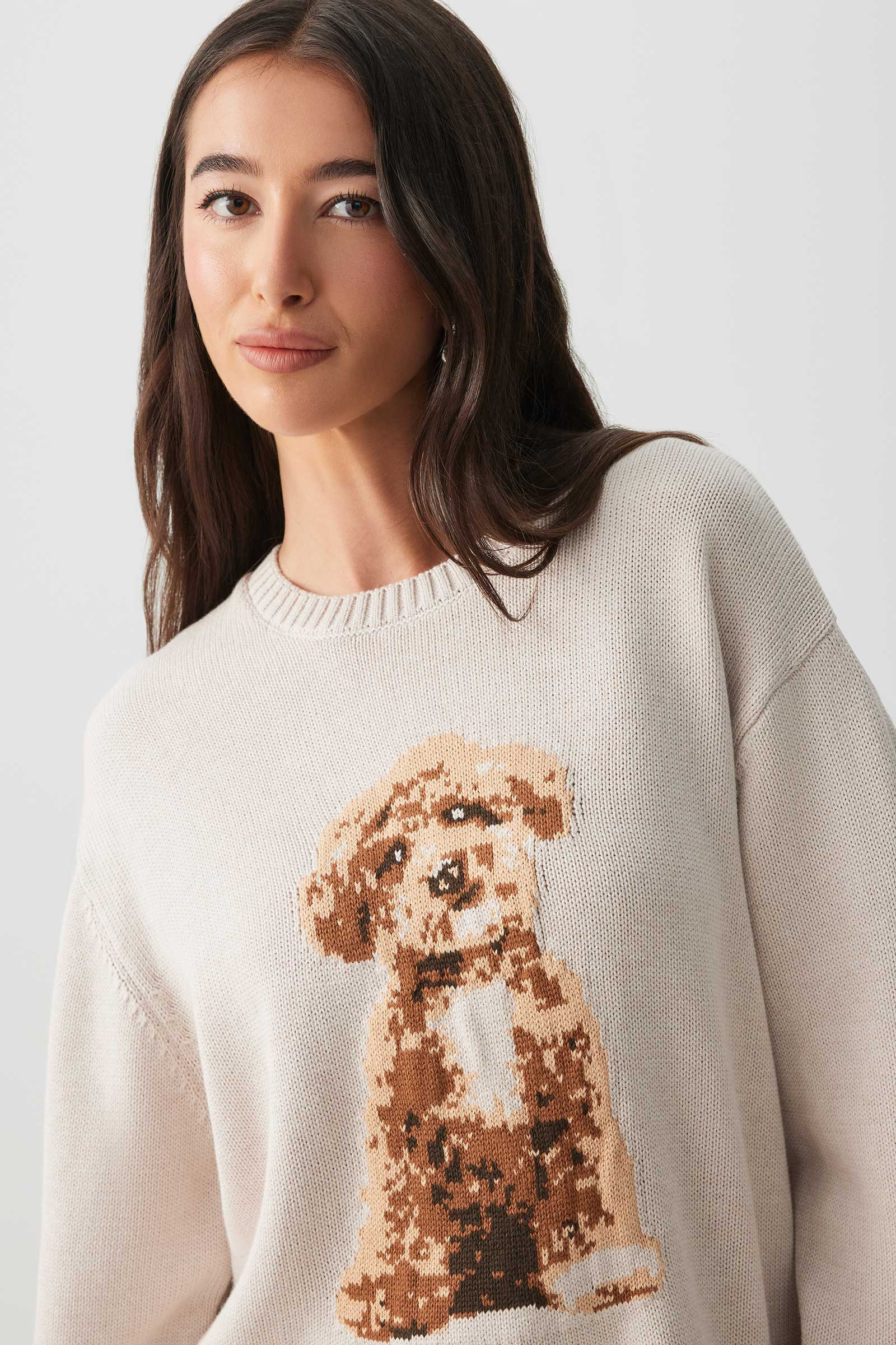 Graphic Long Oversized Sweater | Ardene