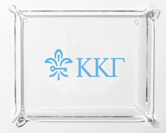 Kappa Kappa Gamma Clear Acrylic Tray | Sorority Dish Accessory | Marleylilly