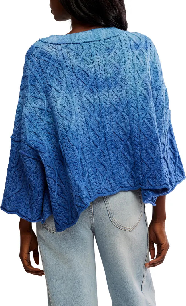 Washed Ashore Cable Stitch Cotton Sweater | Nordstrom