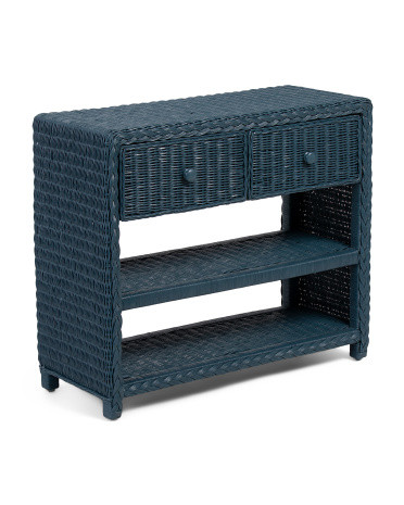 27in 2 Drawer Rattan Wicker Nightstand | Marshalls