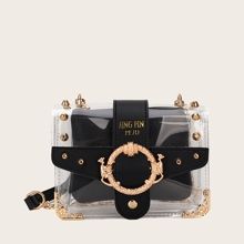 Studded Decor Clear Bag With Inner Pouch | SHEIN
