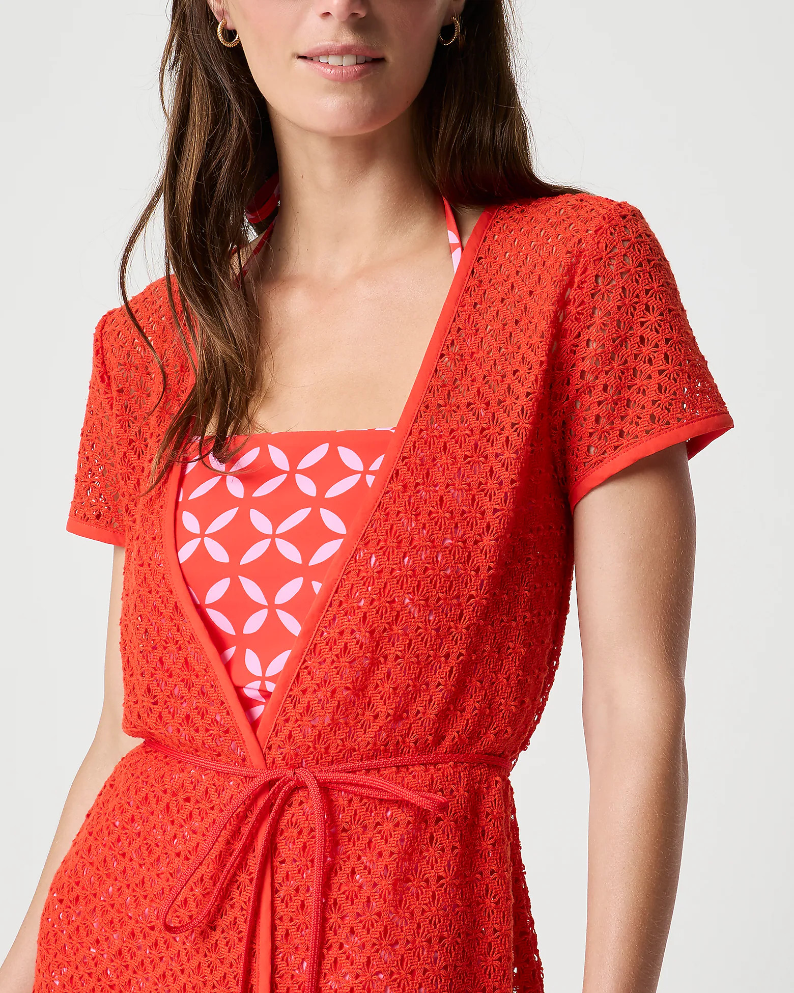 Crochet wrap mini cover-up | J.Crew Factory