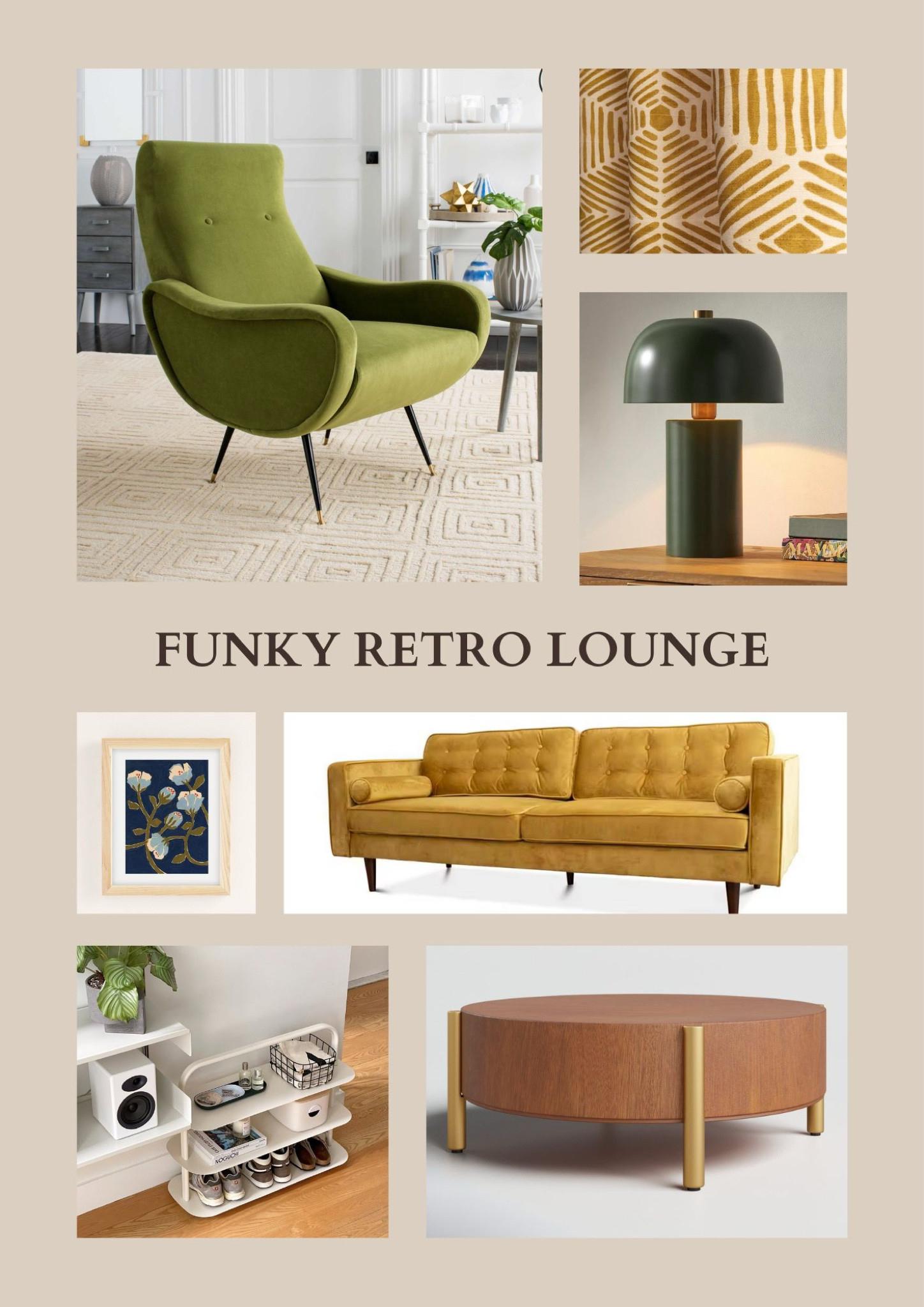 Today, I’m launching something NEW for my fellow décor-loving pals! Each week I’ll be sharing a fresh mood board filled with handpicked pieces to inspire your next full room makeover, shelf styling project, coffee bar setup, and more. Let me know if there’s a specific spot in your home or styling category that you’d like me to pull together, and I’ll add it to my running list! First up: a funky retro lounge that speaks to my own personal passion for mid-century design. 

#LTKStyleTip #LTKHome #LTKSaleAlert