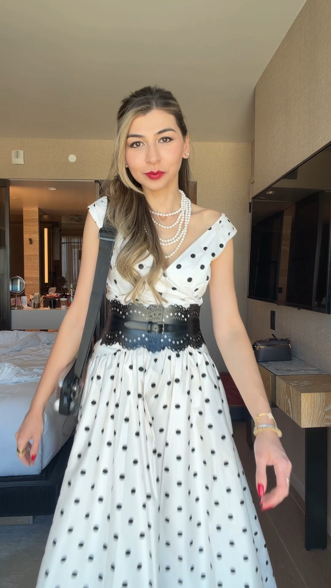 Love this polka dot spring dress paired with perforated bustier belt and these dior shoes 🥰

If you are looking for spring outfits 2026 to wear for easter or a date night, this one will get you so many compliments irl 🥰❤️I am US 2 and this one is true to size as I’m wearing US 2/ UK 6.

#LTKgrwm #LTKootd #LTKdayinmylife