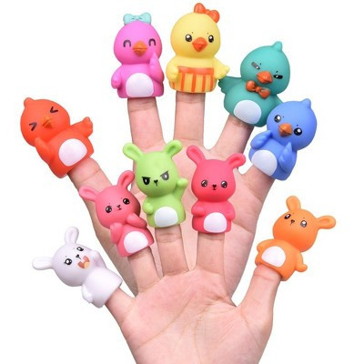Fun Little Toys 10PCS Easter Party Favors – Bunny & Chick Finger Puppets, Assorted Easter Egg Fillers & Basket Stuffers for Kids | Target